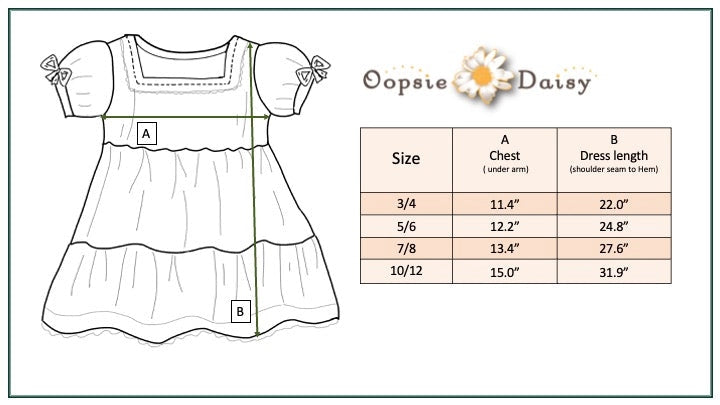 Kids Vintage Floral & Lace Tiered Square Neck Spring Dress