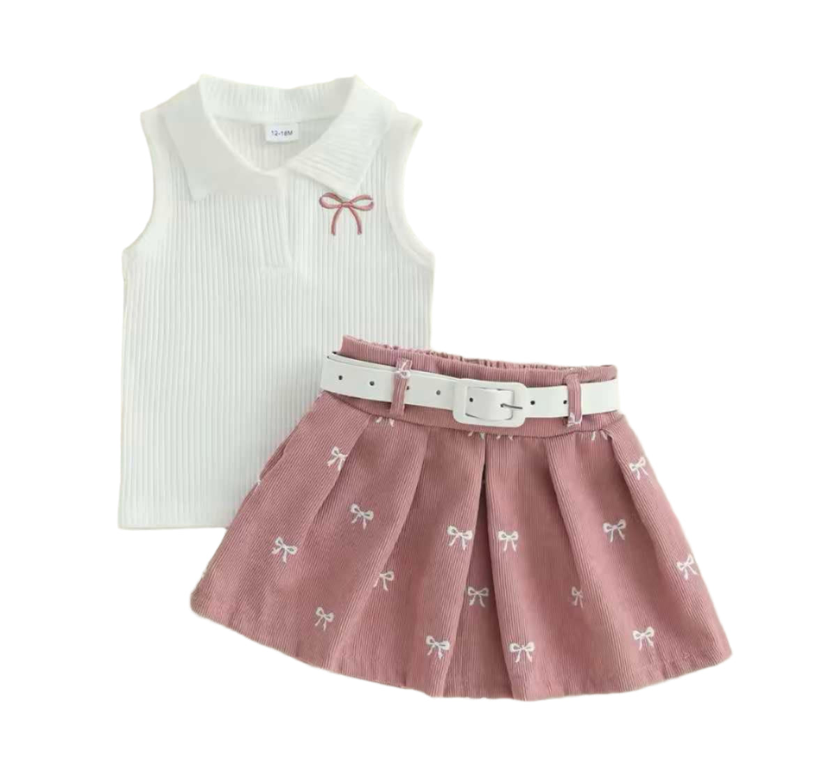 Bow Elegance Skirt Set