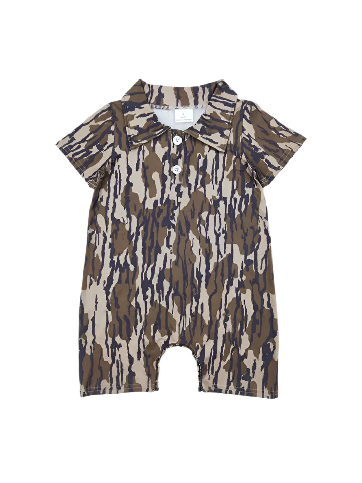 Brown Camo Romper