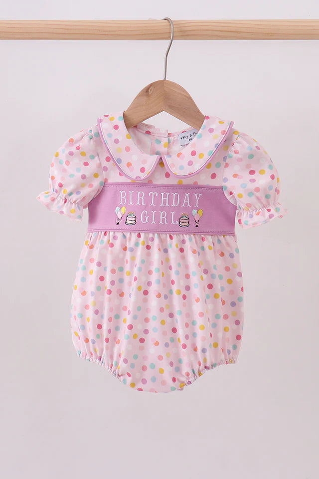 Purple Birthday Embroidery Bubble