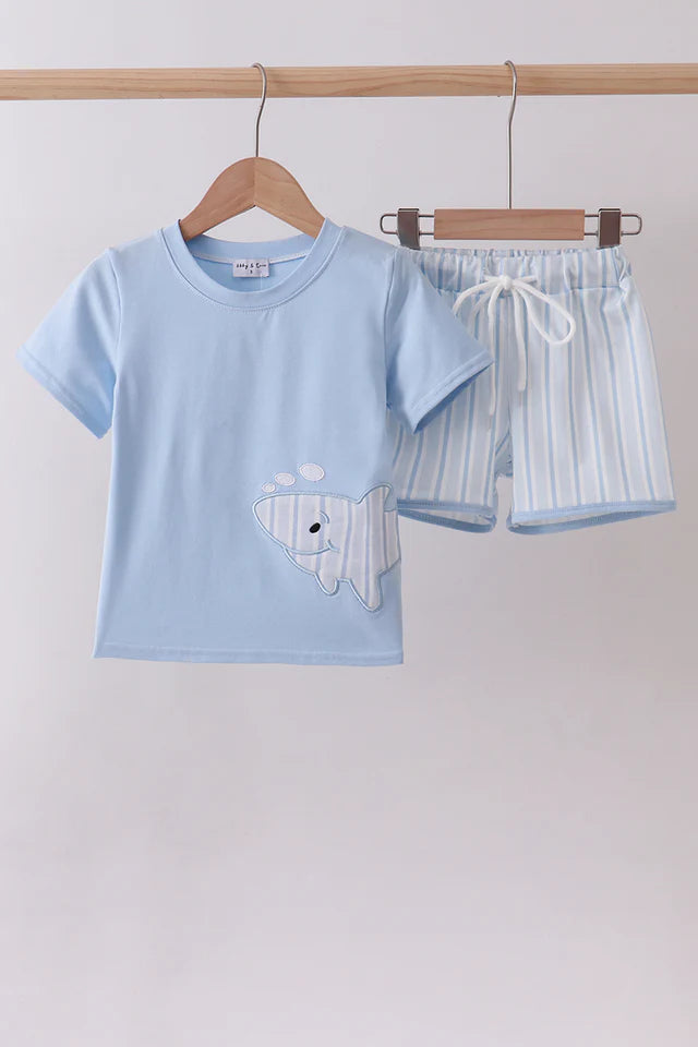 Blue Shark Short Set