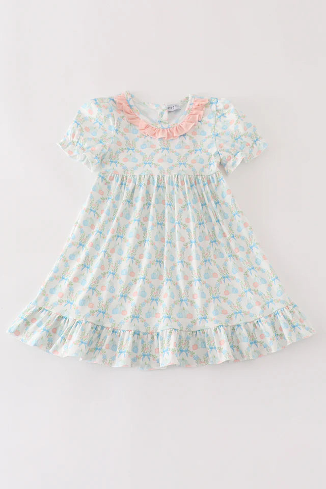 Pink Pumpkin Print Dress