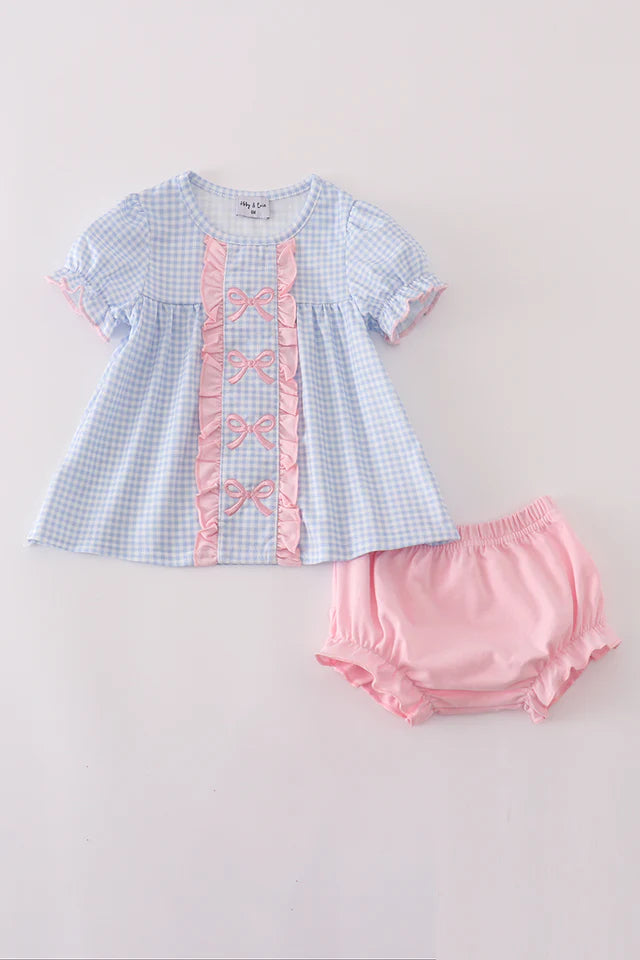 Gingham Giggles Bow Bloomer Set