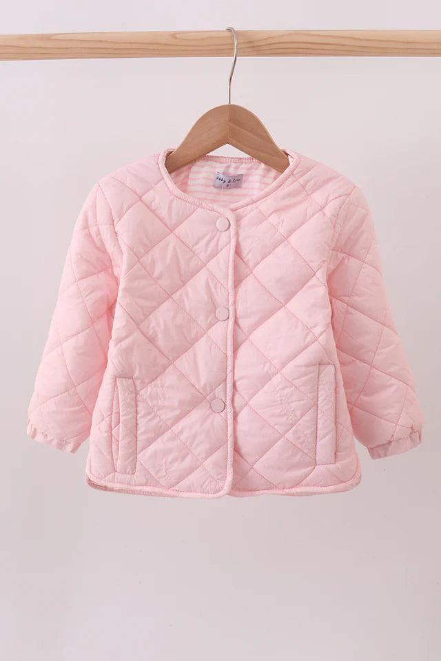 Pink quilted jacket