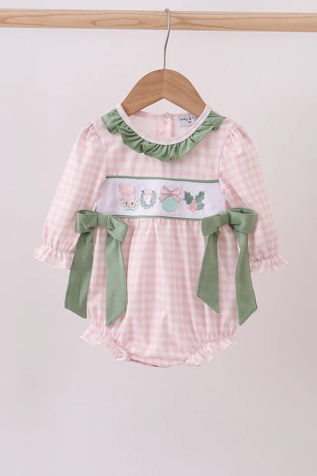 Pink Nutcracker Gingham Bubble