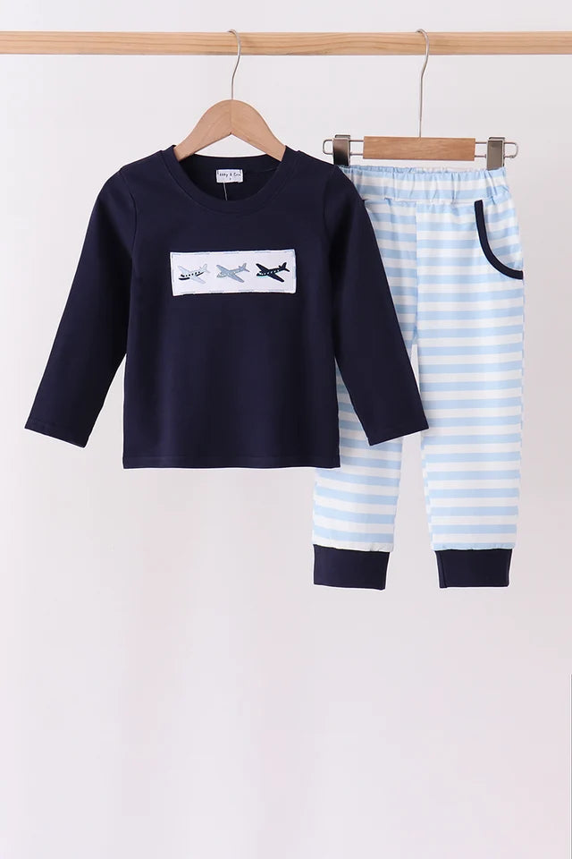 Navy Airplane Jogger Set (ETA: 10/16/26)