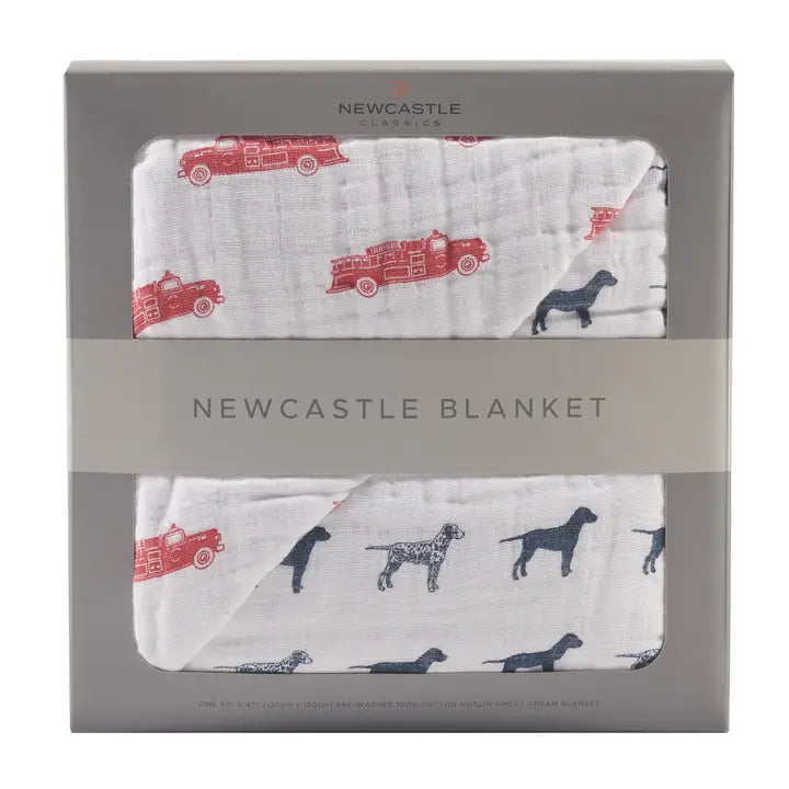 Fire Truck and Dalmatian Newcastle Blanket