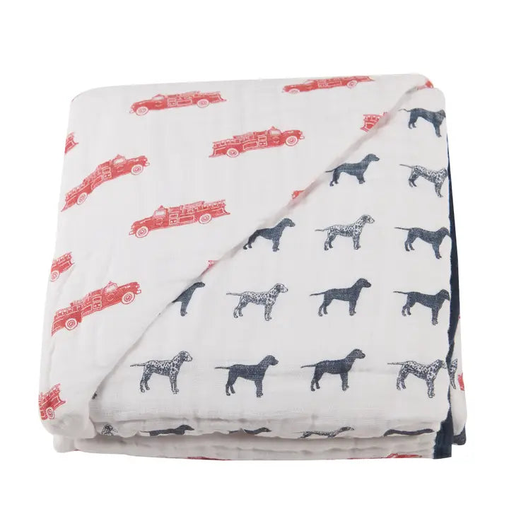 Fire Truck and Dalmatian Newcastle Blanket