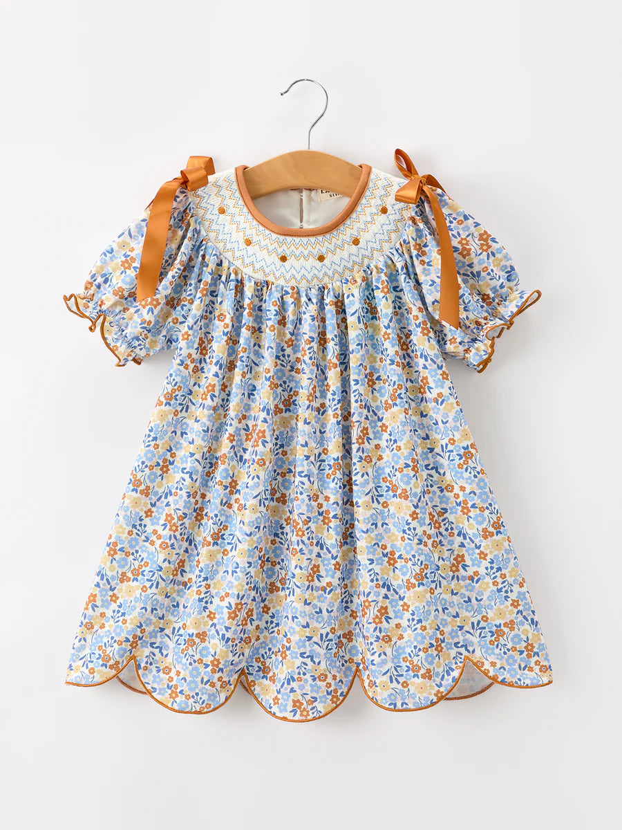 PRESALE: Fall Floral Smocked Dress (ETA: July/August)