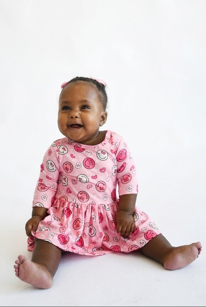 You Make Me Happy 3/4 Sleeve Twirl Bodysuit