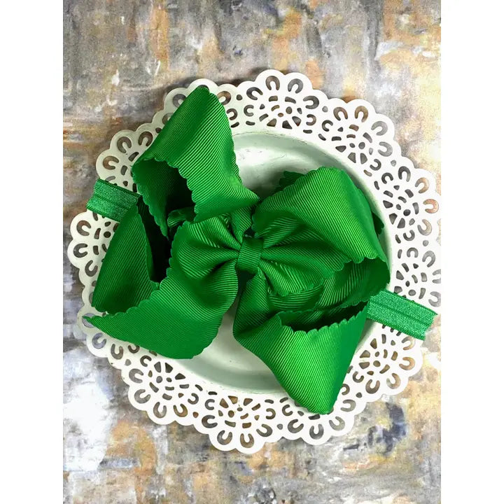 5.5" Scallop Hairbow Headband