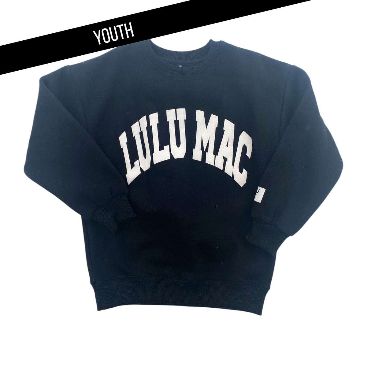 BLACK WITH WHITE PUFF LULU MAC