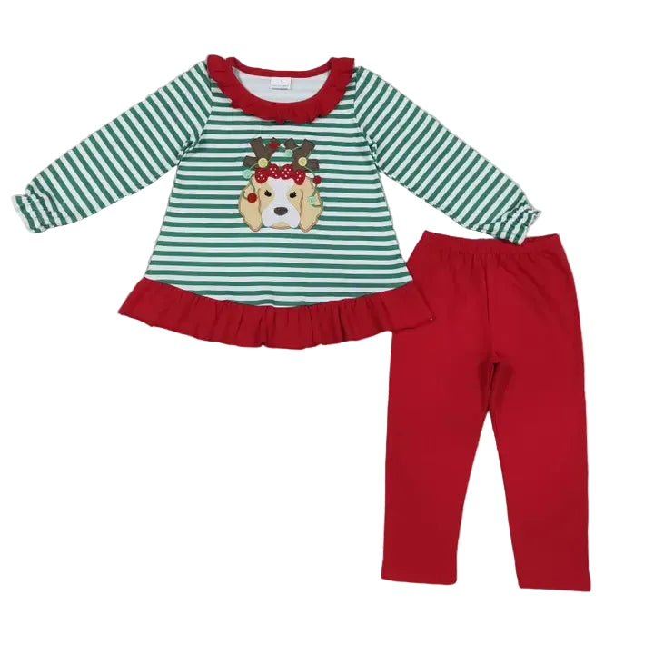 Christmas Pup Girl Set