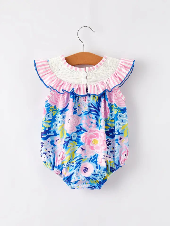 I Love Mama Floral Romper