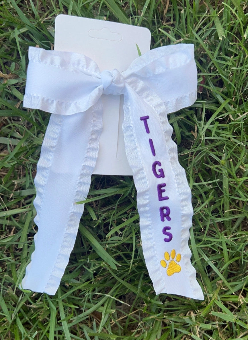 Tigers Long Tail Hair Bow