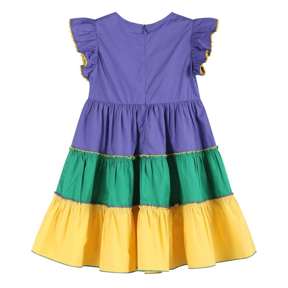 Mardi Gras Colors Tiered Dress (Lil Cactus)
