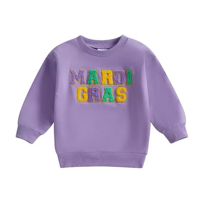 Mardi Gras Patch Pullover