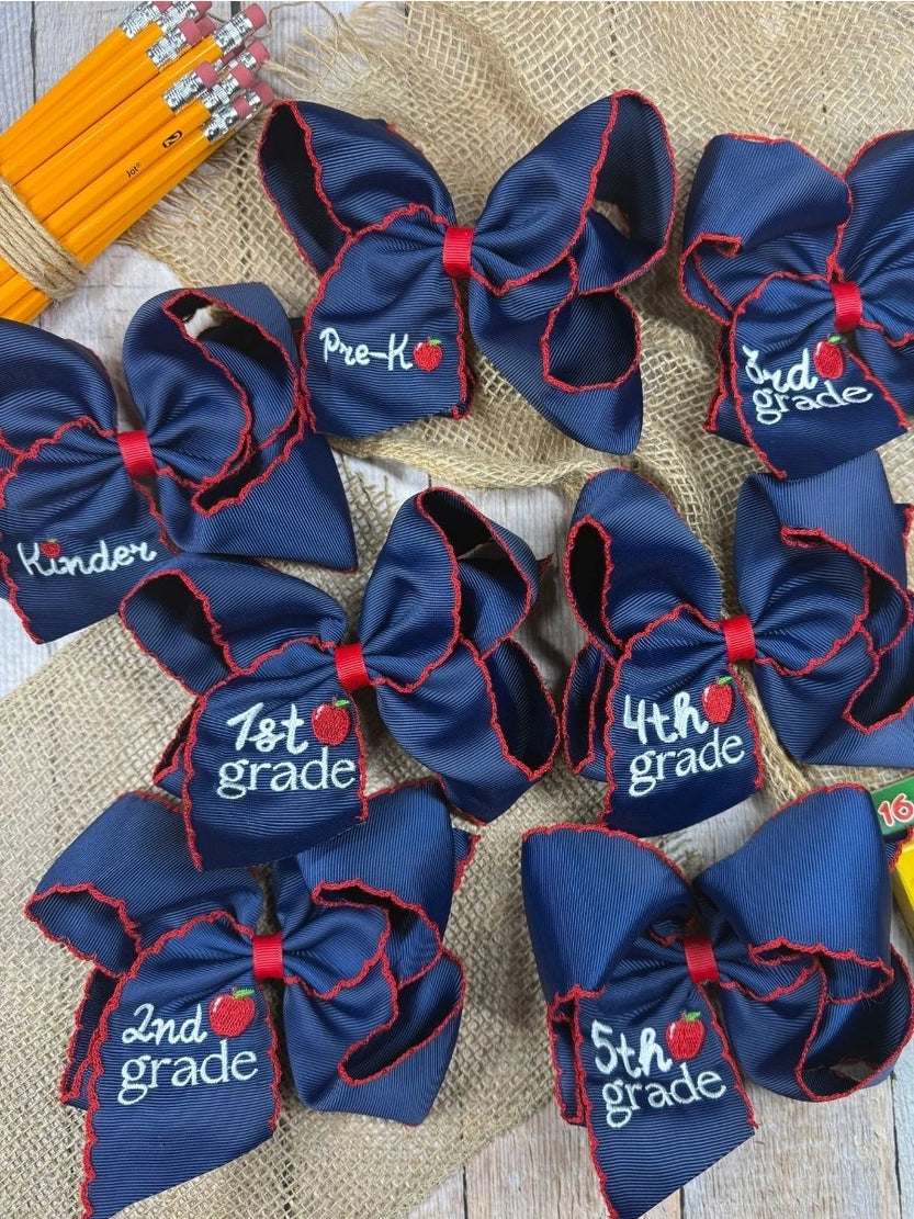 Navy/Red Grade Bows