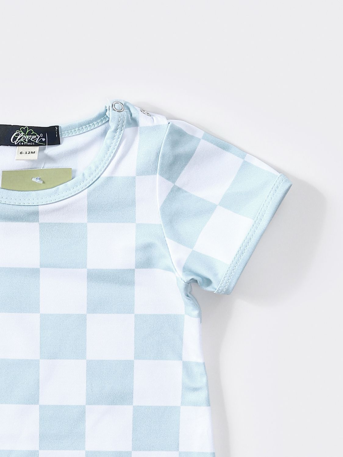 Blue Checkered Boy Romper
