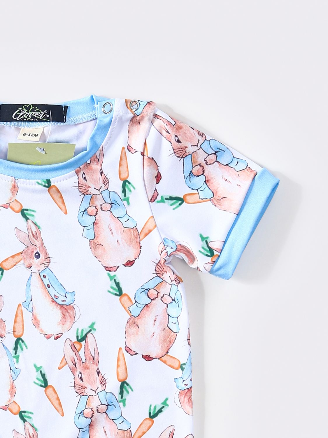 Blue Rabbit Boy Romper