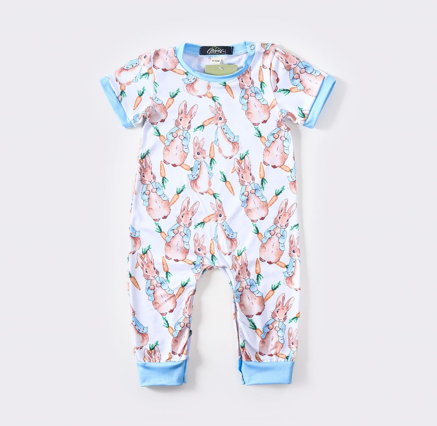 Blue Rabbit Boy Romper