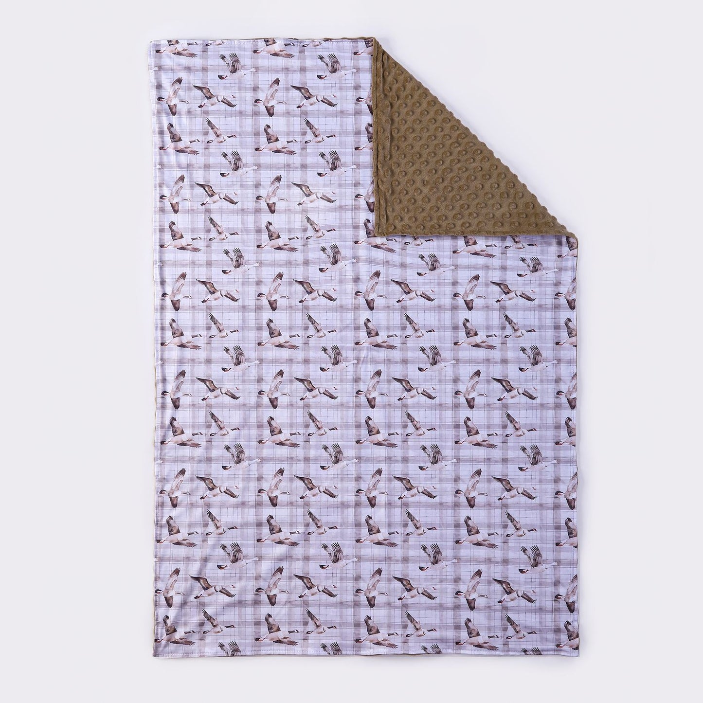 Plaid Mallard Minky Blanket
