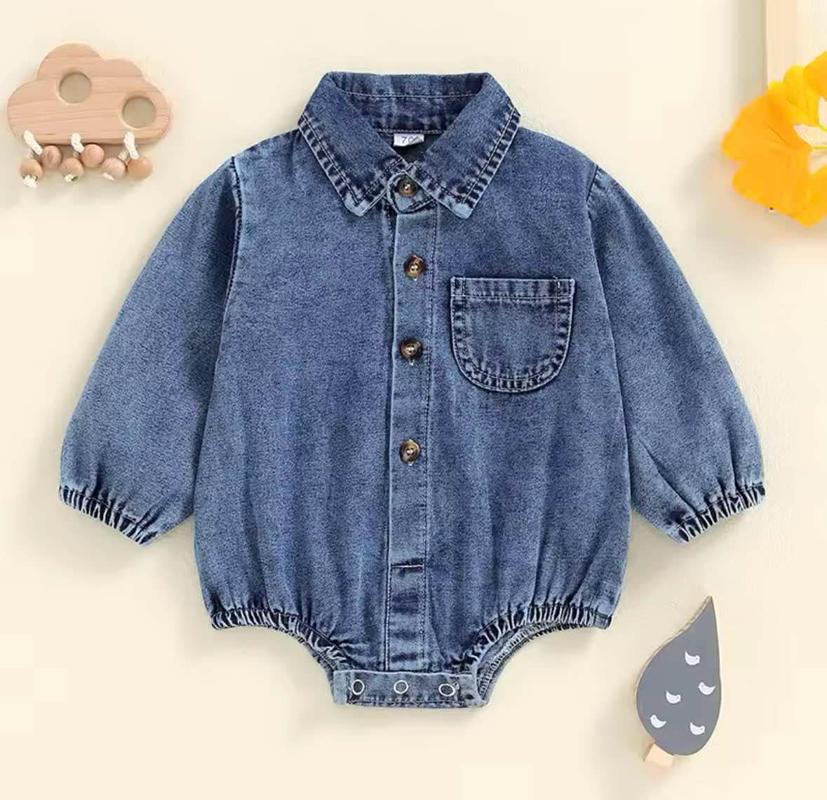 Denim Romper