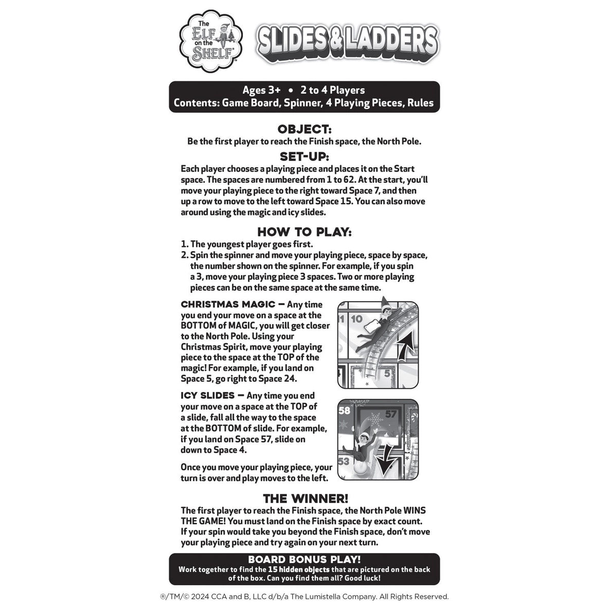 Elf On the Shelf - Slides and Ladders Board Game