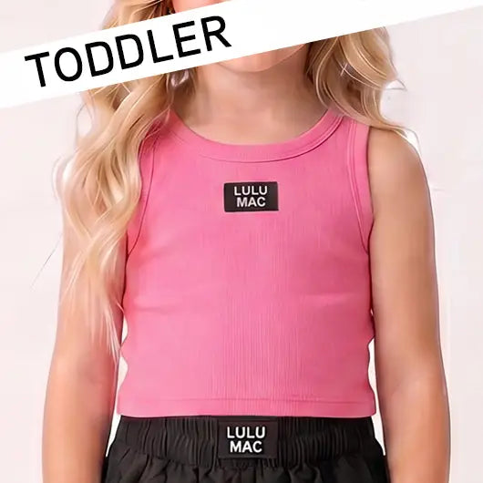 Bubblegum Pink Toddler Solid Tank (PRESALE: ETA 7/20/26)