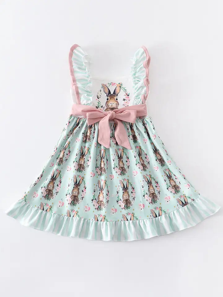 Easter Rabbit Ruffle Girl Dress (SPECIAL DEAL)