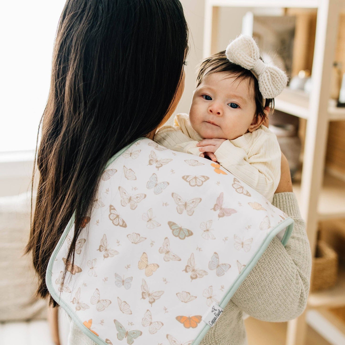 3 Pack Premium Burp Cloths - Flora