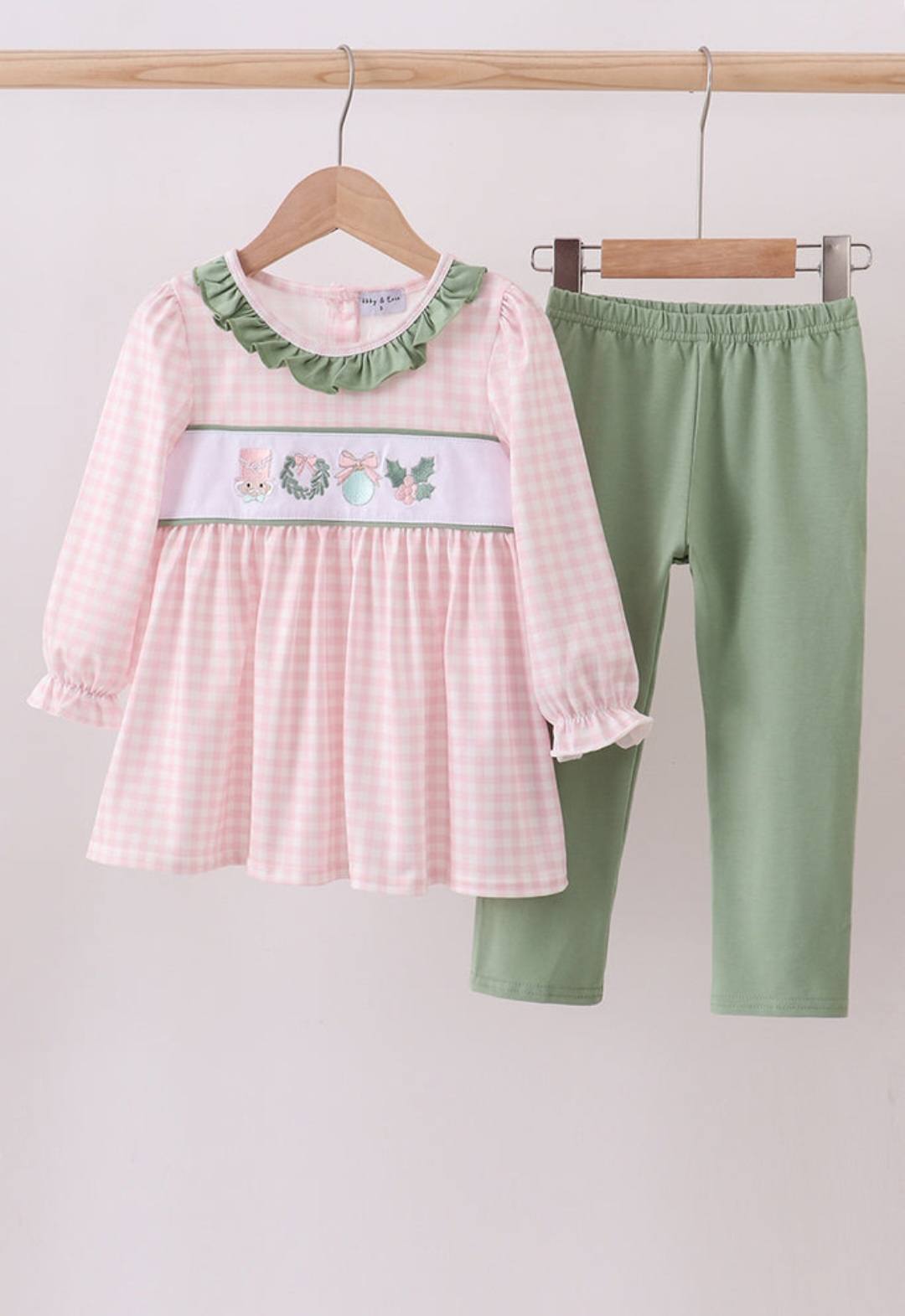 Pink Nutcracker Gingham Pant Set