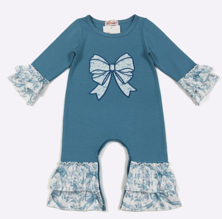 Bow Belle Applique Romper (0-6 months)