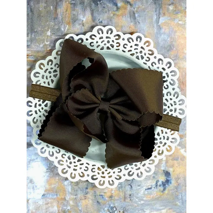 5.5" Scallop Hairbow Headband