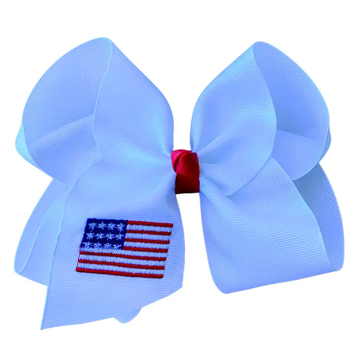 Flag Embroidered Har Bow