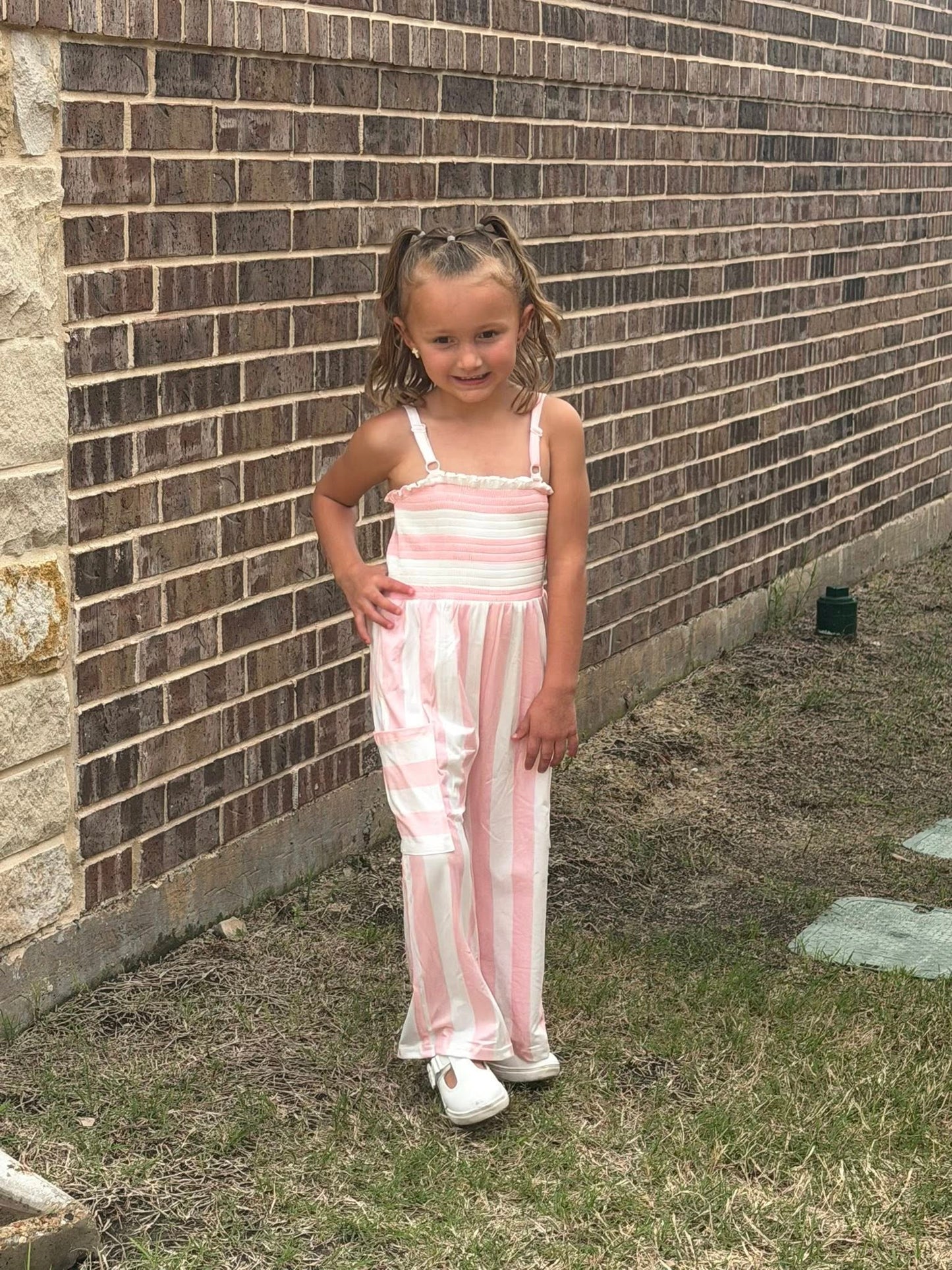 Pink Stripe Jumpsuit
