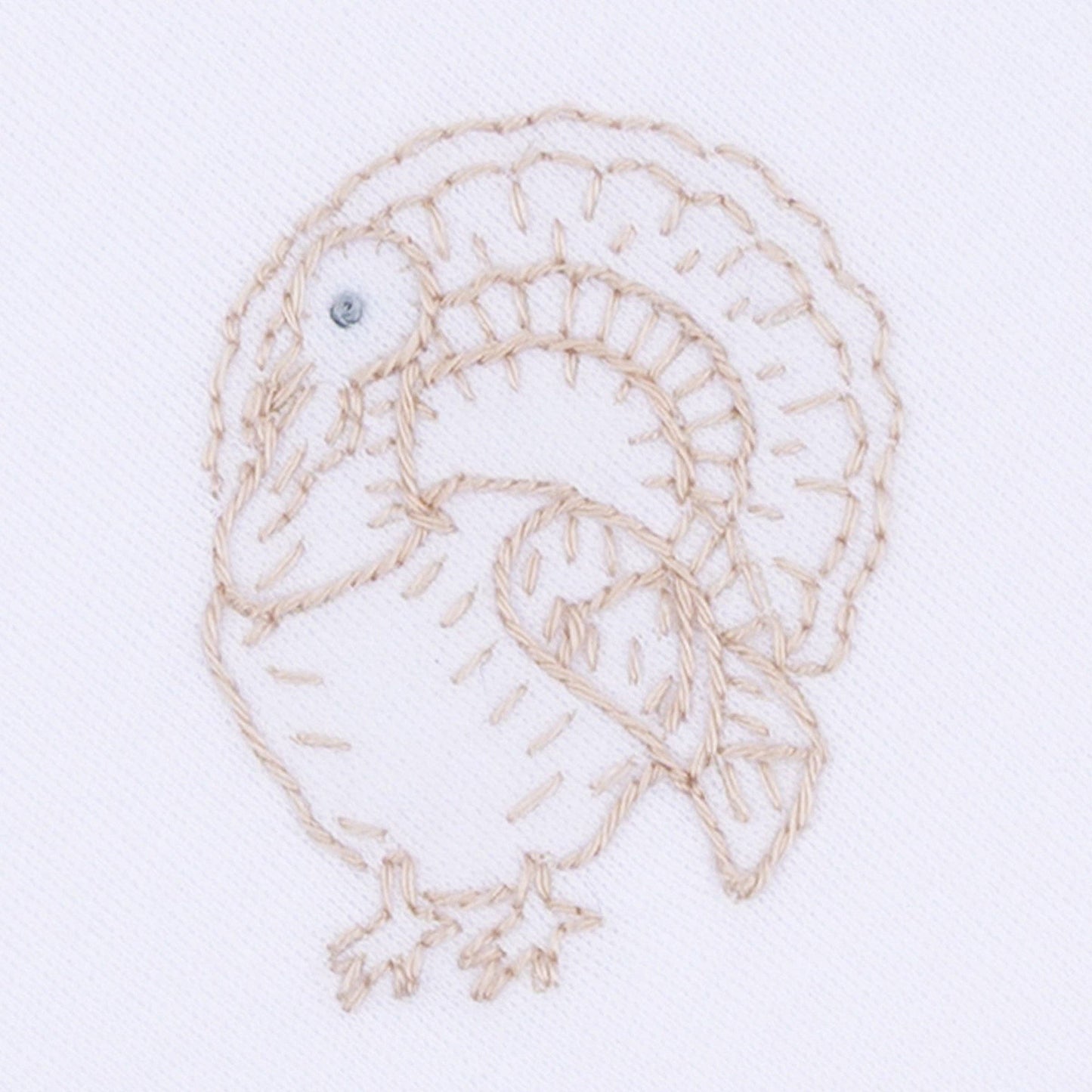 Harvest Blessings Hand-Embroidered Baby's First Thanksgiving Bodysuit - Ivory
