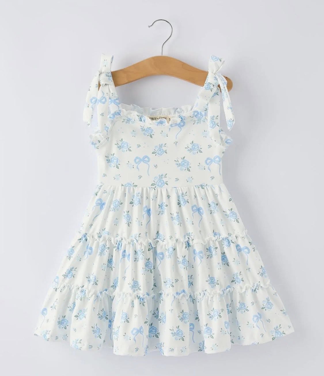 Blue Floral Strap Dress