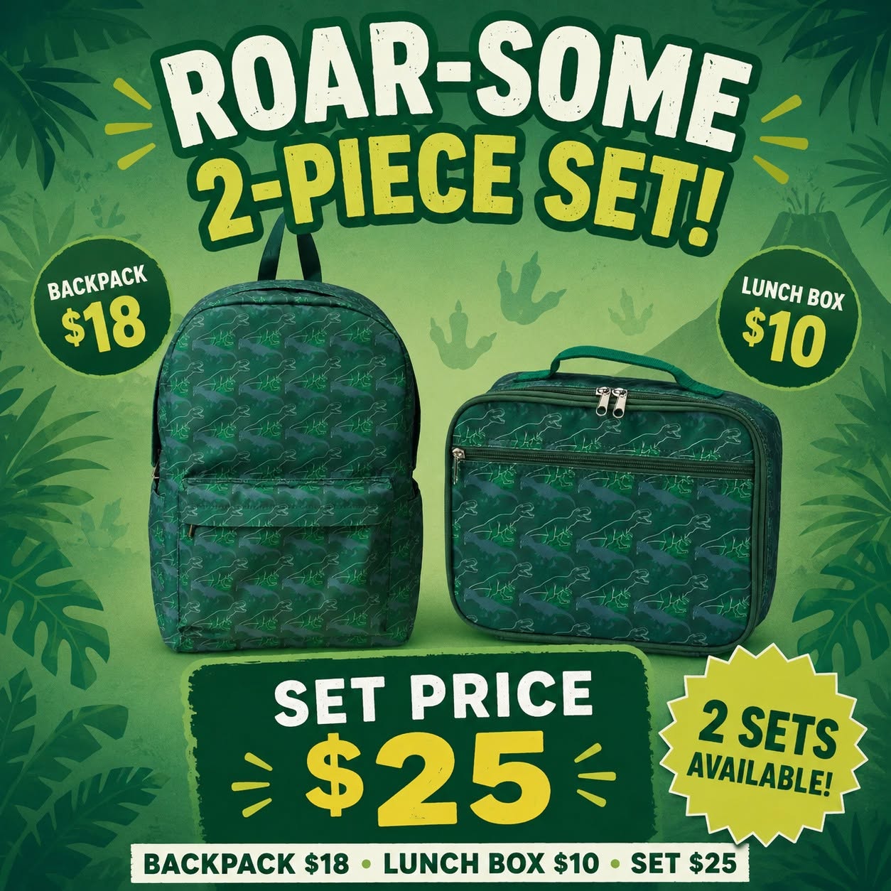 Kids Dino-Mite Backpack Set