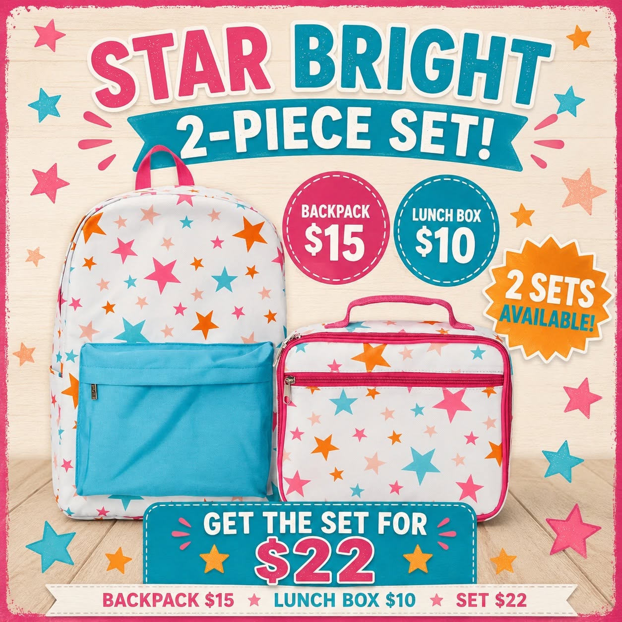 Kids Galaxy Gal Backpack Set