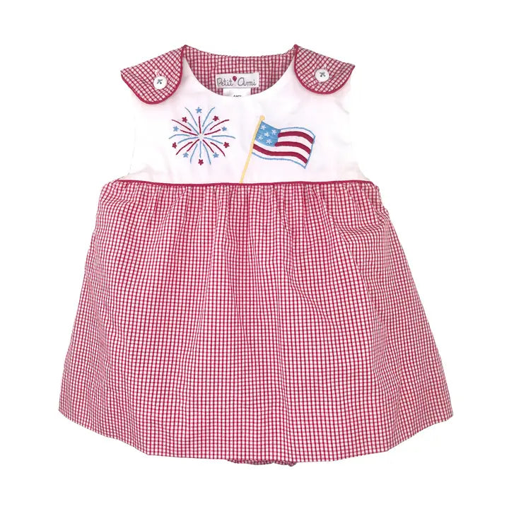 Sparkler & Stripes Skirted Romper