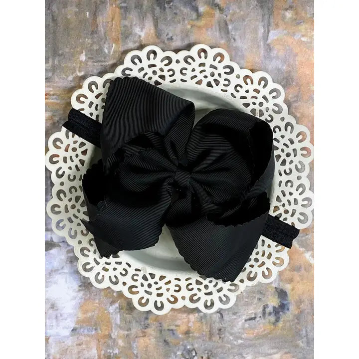 5.5" Scallop Hairbow Headband
