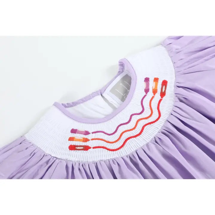 Crayons & Curls Smocked Dress