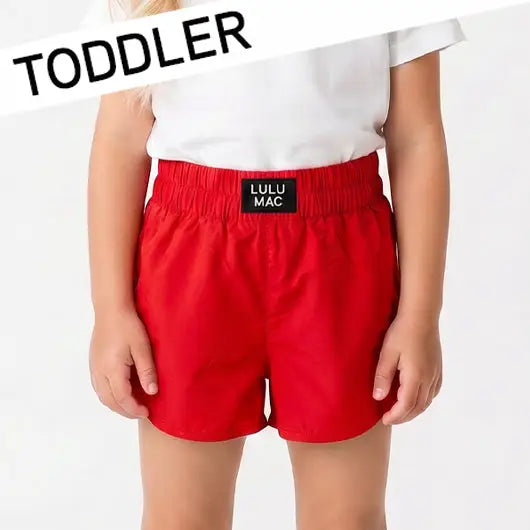 Red Solid Toddler Short (PRESALE: ETA 7/16/26)