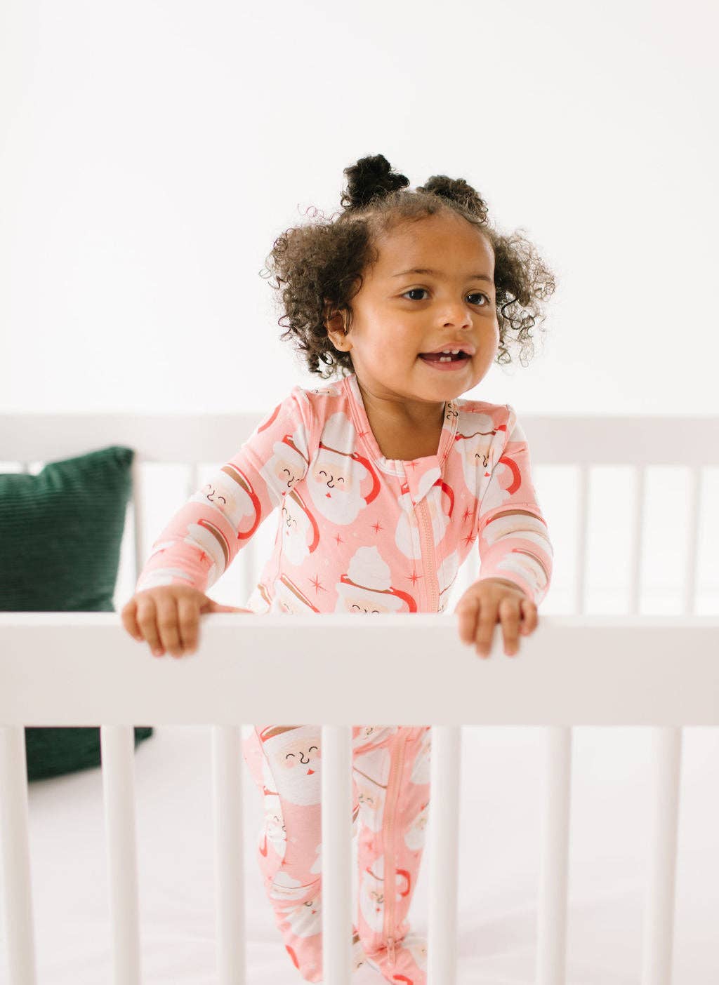 Zippy Bamboo Baby Pajama in Santa Cocoa | Ollie Jay