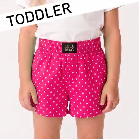 Hot Pink Mini Polka Dot Toddler Short (PRESALE: ETA 7/20/26)