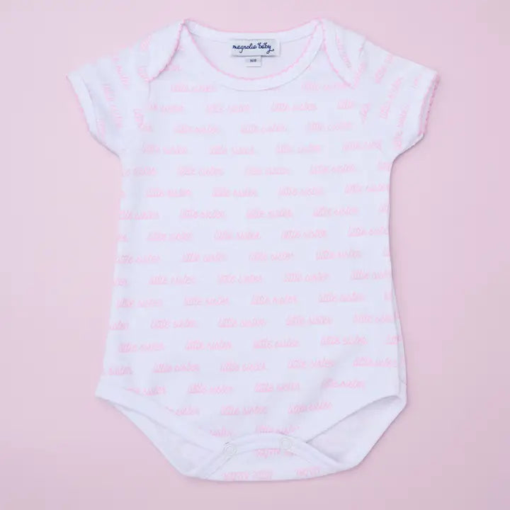 Little Sister Print Short Sleeve Bodysuit