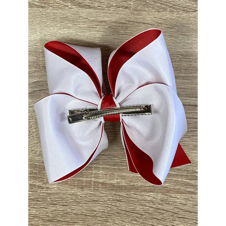 Double Layer School Spirit Hair Bows