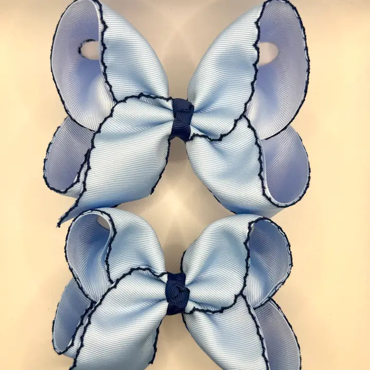 Light Blue & Dark Blue Moonstitch - 5.5"