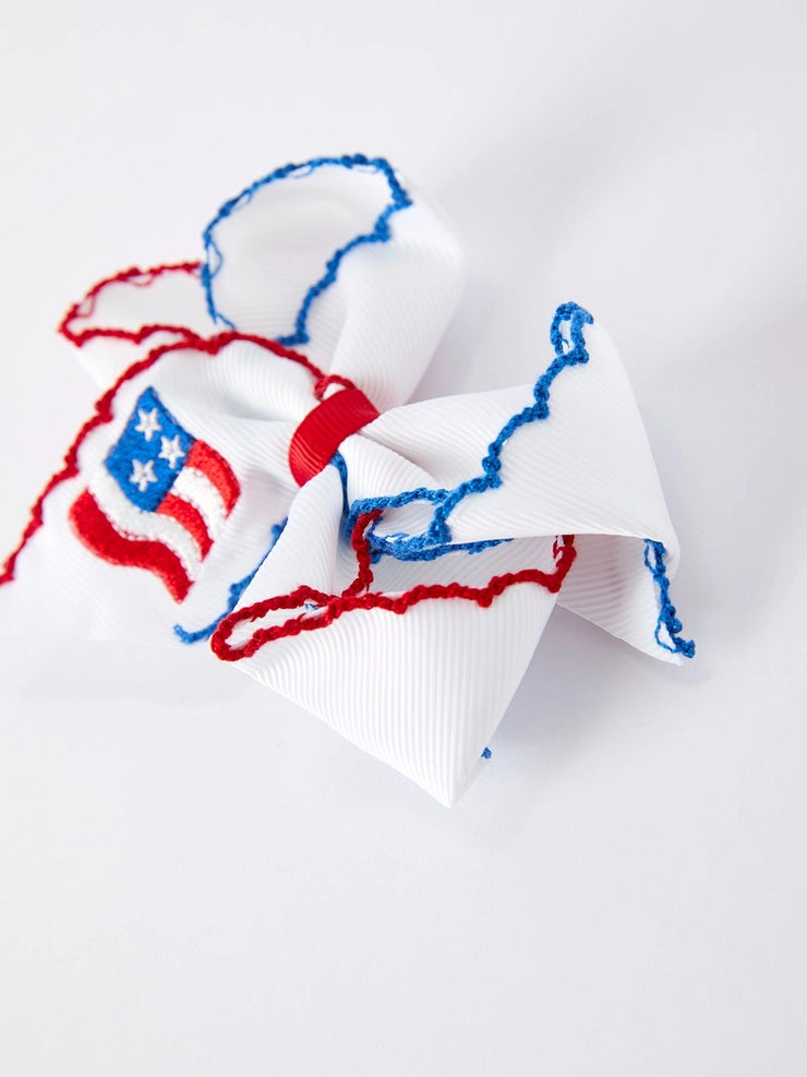 Stars & Stripes Flag Hair Bow